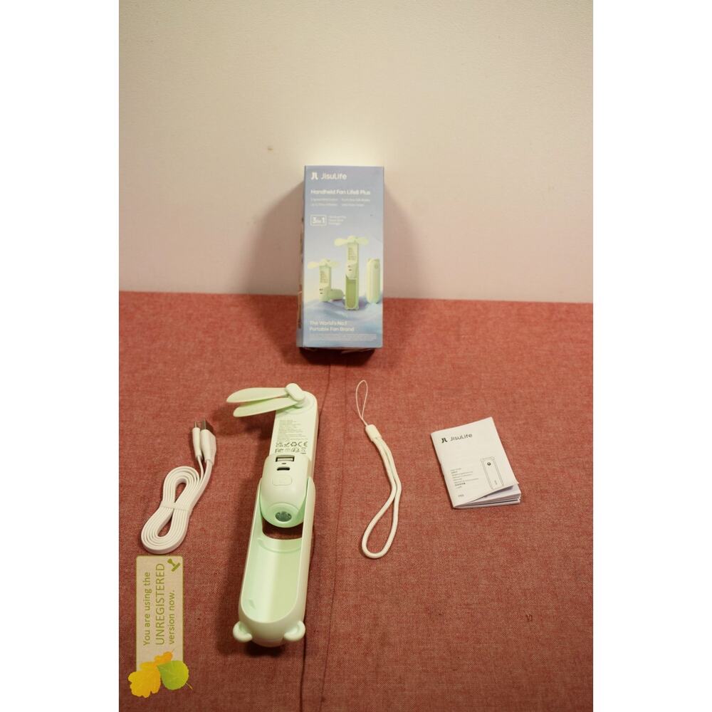JISULIFE Handheld Mini Fan, 3-in-1 Hand Fan and Portable USB Rechargeable Green
